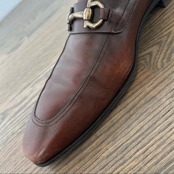 Ferragamo Slip-on Leather Loafers, Size US 12 - Picture 6 of 16